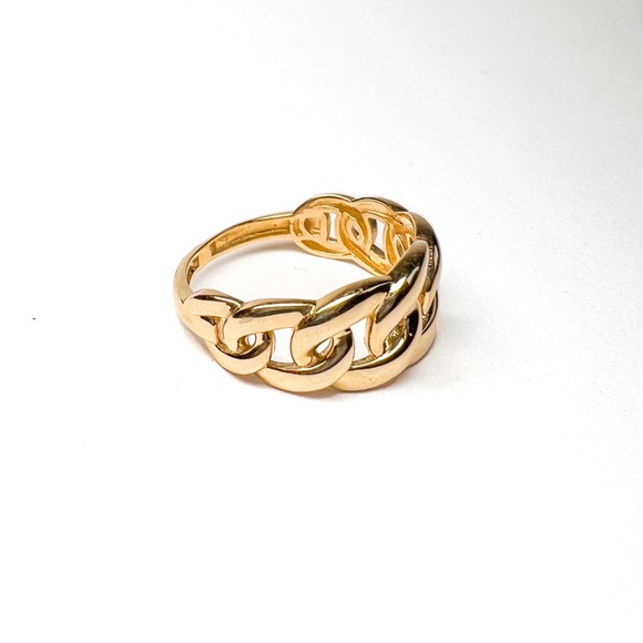 14K Yellow Gold Cuban Ring - Picture 3 of 6